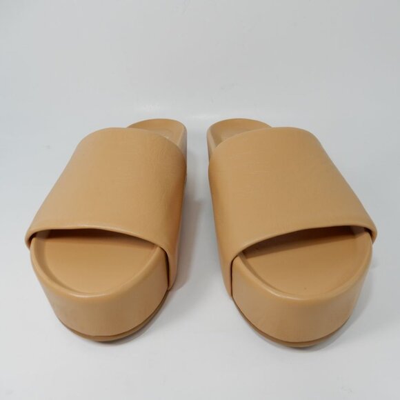 Beek Albatross Platform Flatform Slide Sandal Size 8 Nude Beige Leather NEW $310 - Picture 4 of 15